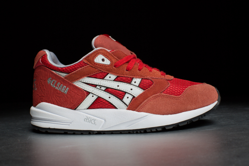 Womens Asics Gel-Saga 'Lovers and Haters Pack' – Fiery Red / White
